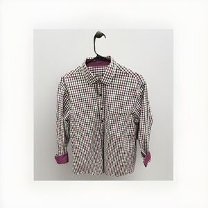 Taso Elba‎ Blue And Purple Checked Long Sleeved Shirt.